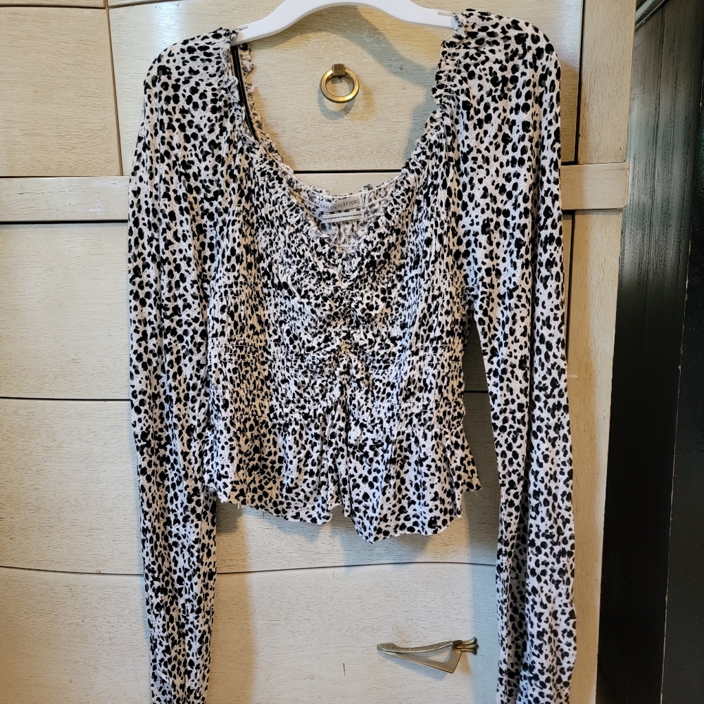 Urban Outfitters Monochrome Patterned Top
